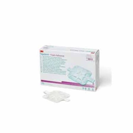 3M Tegaderm Foam Dressing 3-1/2 X 3-1/2 Inch With Border Film Backing Acrylic Adhesive Square Sterile, 40PK 90610